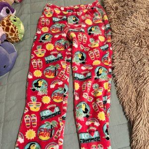Candy Pink toucan pajama pants, size 10/12